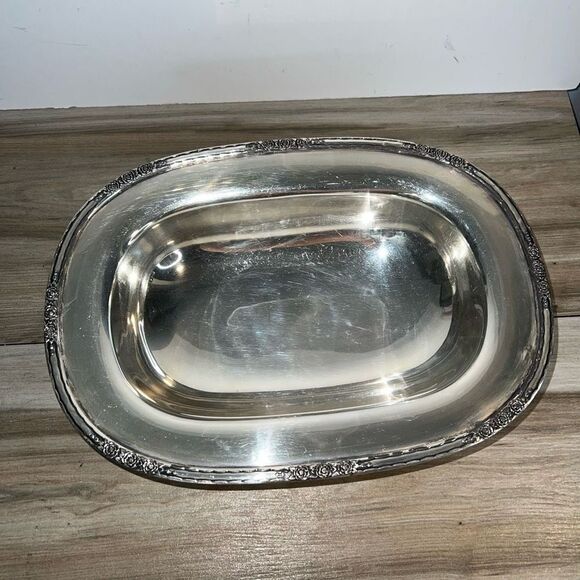 Vintage International Silver Camille Silver Plate Serving Bowl Shells Feet 5036 - Picture 1 of 12